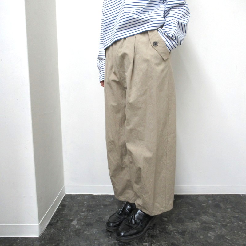 ian  ウエストゴム裾タックパンツ /BE02 【日本製】